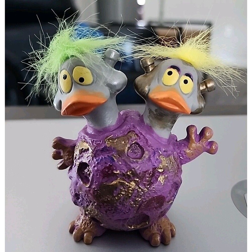 TWO-HEADED DUCK DWEEB COSMIC CRITTER - 3 1/2" Russ Troll Doll - Very Rare
